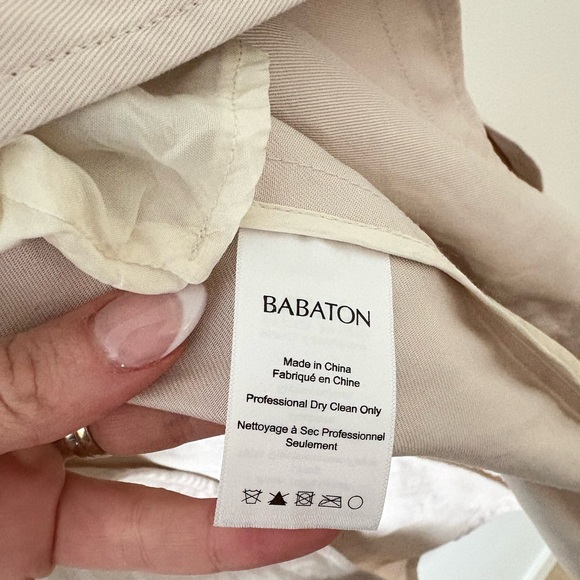 Aritzia Babaton Lawson Trench Coat Size Small in Sand Beige Quiet Luxury Spring - Picture 10 of 11